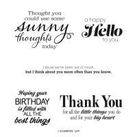 Sunny Sentiments Cling Stamp Set (English)