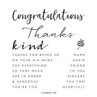 Kind & Sincere Cling Stamp Set (English)