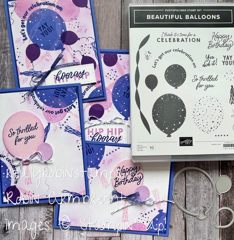 Breaking in a New Bundle – Beautiful Balloons and a Stamped One Sheet Wonder