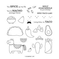 Taco Fiesta Photopolymer Stamp Set (English)